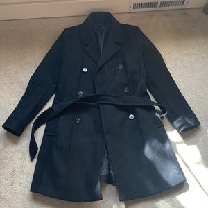 Express wool trench coat